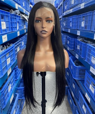 130% Density Straight 370 Lace Wig Pre Plucked With Baby Hair 