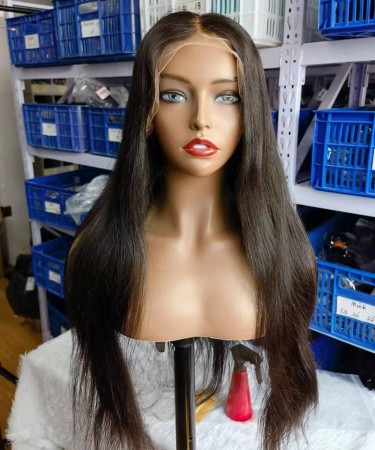 Straight 13X6 Transparent Lace Frontal Human Hair Wigs
