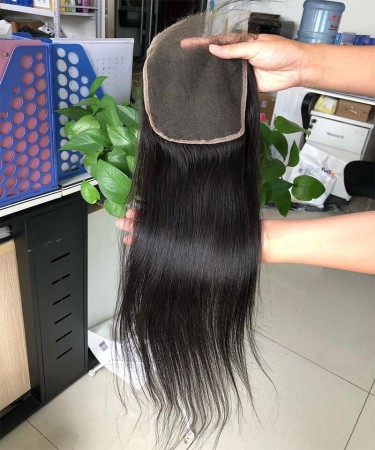 Quality 5x5 Lace Closure Straight Human Hair Pre Plucked