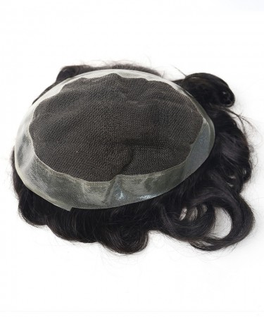 Thin Skin Pu Human Hair Pieces Good Quality