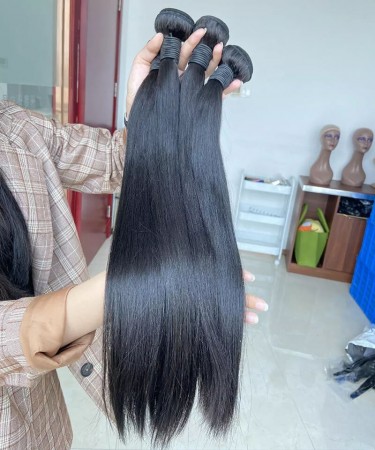 Quality Bohemian Straight Human Hair Weave Bundle For Women 