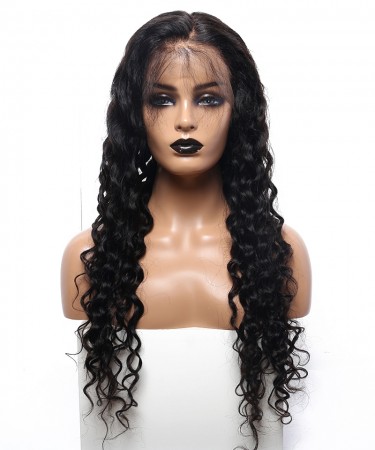 150% Density Water Wave Full Lace Human Hair Wigs For Sale