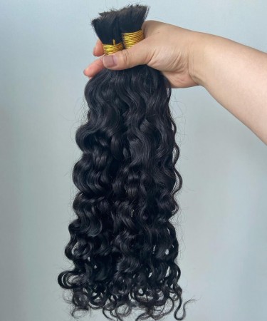 Water Wave Braiding Human Hair Bulk No Attachment