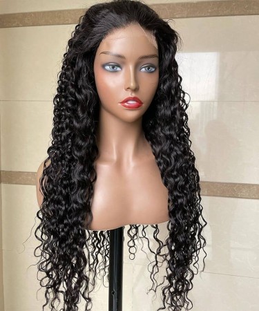 Water Wave 13x6 Lace Front Wigs For Black Women For Sale