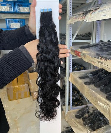 Water Wave Tape Human Hair Extensions 8-30 Inches For Sale 