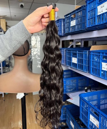 Water Wave I Tip Human Hair Extensions 8-30 Inches