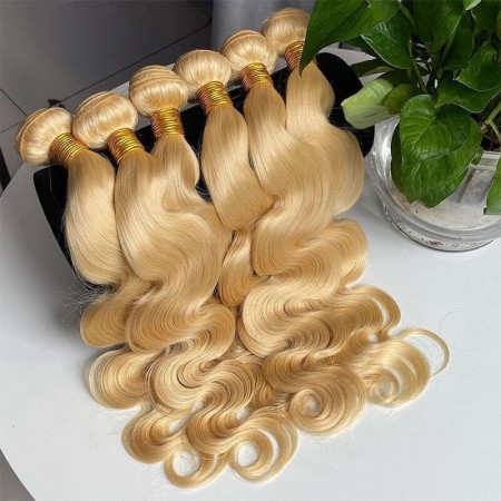 613 Blonde Color Body Wave Indian Virgin Hair Bundles