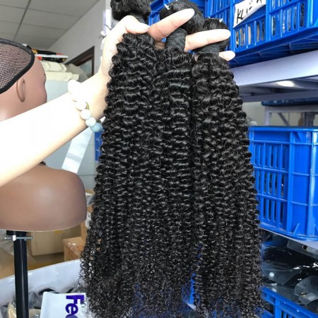 Kinky Curly Brazilian Virgin Hair Bundles Deal 10-30 Inches