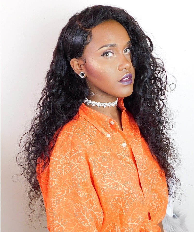Transparent 360 Lace Front Wig Water Wave Hair 130% Density - Toseehair.com