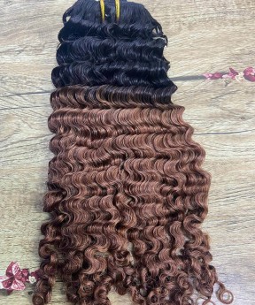 1B/30 Two Tone Color 3B 3C Kinky Curly Brazilian Virgin Hair
