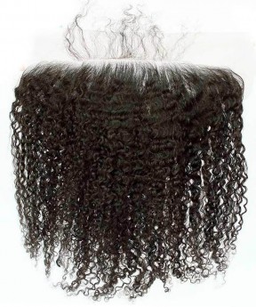 3B 3C Kinky Curly 4X4 Silk Base 13x4 Lace Frontal Closure