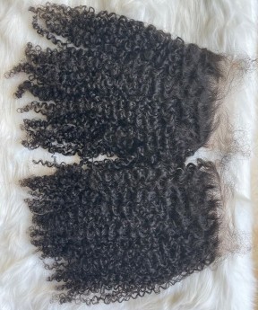 3B 4C Kinky Curly Silk Base Closures Free Part 10-24 Inches