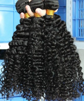 3B 3C Kinky Curly Brazilian Virgin Hair Weave Bundles For Women Free Shipping
