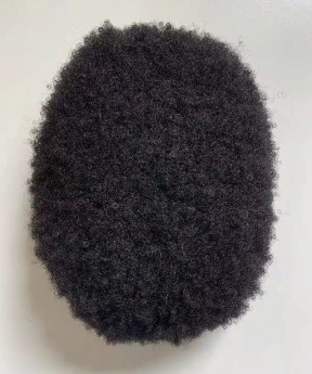 4B 4C Afro Kinky Curly Human Hair Lace Toupee For Men