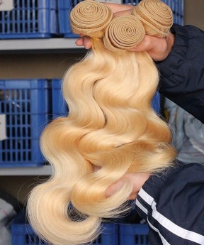 613 Blonde Color Body Wave Indian Virgin Hair Bundles