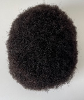 6MM Afro Kinky Curly Human Hair  8X10 Lace Toupee For Men