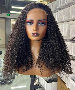 Afro Kinky Curly 6X6 Lace Closure Wig 10-30 Inches Pre Plucked For Sale