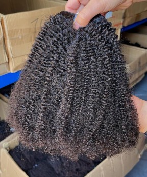Jerry Curly Malaysian Virgin Hair Weave Bundles Natural Color