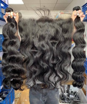 Body Wave Lace Frontal Closures With Bundles