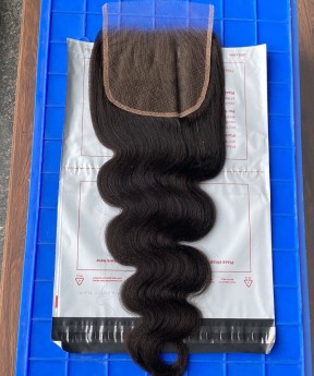 Body Wave Yaki Straight 6x6 Lace Closure Human Hair For Women