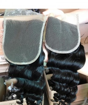 Loose Wave 7x7 Lace Closure Human Hair Pre Plucked