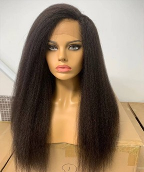 Kinky Straight 13X2 New Lace Part Human Hair Wigs