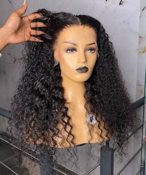 Loose Curly Full Lace Human Hair Wigs For Black Women