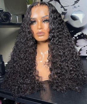 Loose Curly 6X6 HD Lace Closure Wig For Black Women 180% Density