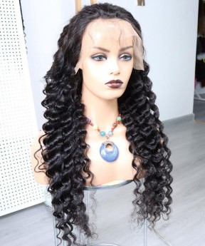 Deep Wave 130%Density Lace Front Wigs For Black Women