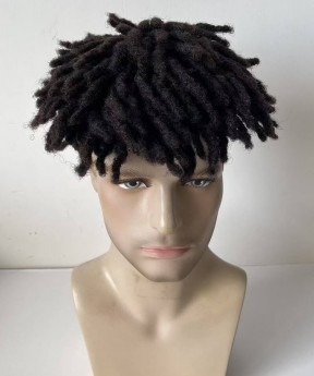 Dread Brading Human Hair Toupee For Men 8X10 Lace Cap Toupee Hair