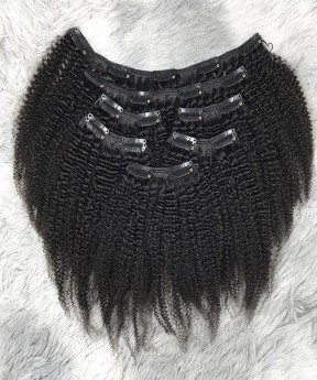 Afro Kinky Curly Clip In Human Hair Extensions
