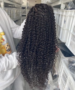 Kinky Curly 13X6 Lace Front Human Hair Wigs For Women