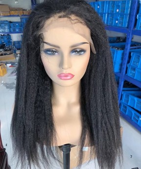 150% Density 6X6 Kinky Straight HD Lace Closure Wigs 10-30 Inch