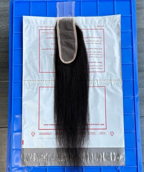 Light Yaki Straight 2X6 Lace Closure Human Hair 8-20 Inches