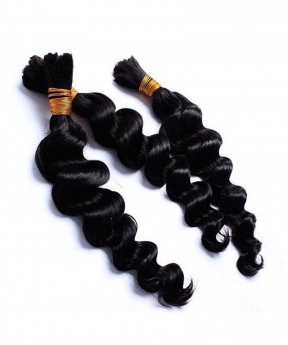 Loose Wave Human Hair Bulk Braiding Extensions For Women 