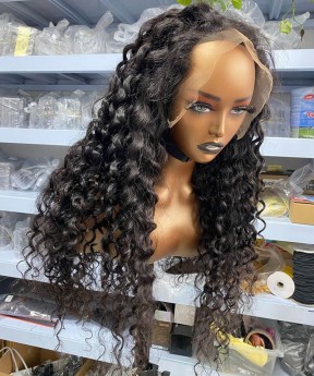 13x4 HD Lace Frontal Loose Curly Wigs Pre Plucked 200% Density
