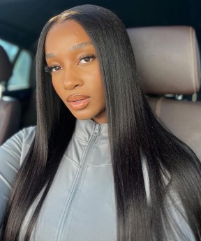Light Yaki 13x4 HD Lace Front Wigs For Black Women Human Hair 130% Density
