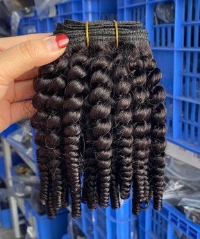 Tight Kinky Curly Clip in Hair Extensions 120g/7pcs For One Set 10-26 Inches Brazilian Curly Clip In Human Hair Extensions For Women Natural Color Free Shipping