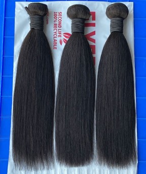 Eurasian Virgin Hair Yaki Straight Bundles For Women Melt With 4C Texture