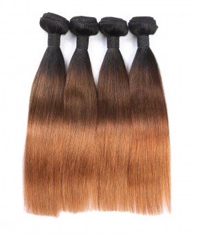 1B/4/30 Ombre Three Tone Color Straight Brazilian Virgin Hair