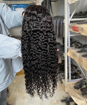 Water Wave 300% High Density Lace Front Wigs For Women