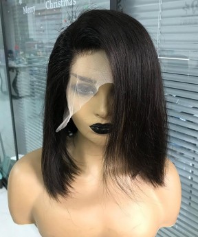 Quality Straight Short Bob Wigs Pre Plucked With Baby Hair