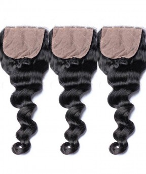 Brazilian Loose Wave 4x4 Silk Base Lace Closure