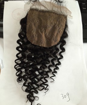 Brazilian Kinky Curly Silk Base Closures Human Hair