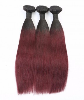 1B/99J Ombre Color Straight Brazilian Virgin Hair