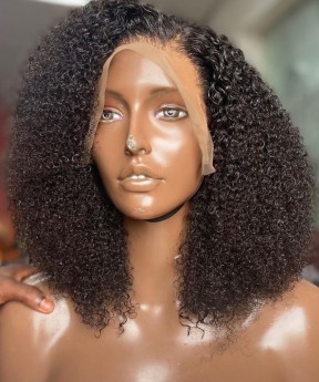 HD Lace 13x4 Front 3B3C Kinky Curly Wigs Pre Plucked 200% Density