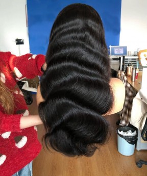 130% Density Body Wave 360 Transparent Lace Frontal Wig