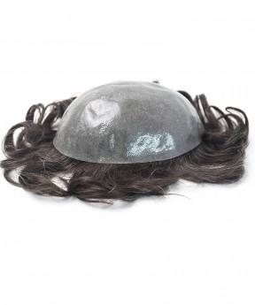 1B/10 Gray Color Thin Skin Toupee For Men 8X10
