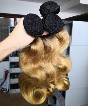 Ombre Two Tone Colored Human Hair Body Wave Bundles