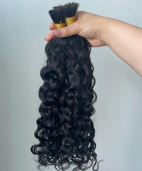 Water Wave Braiding Human Hair Bulk No Attachment